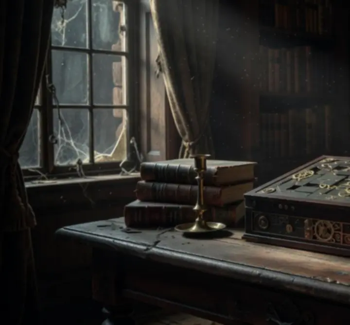 Mroczne, podświetlone pudełko z ukrytą zagadką z gry The Room